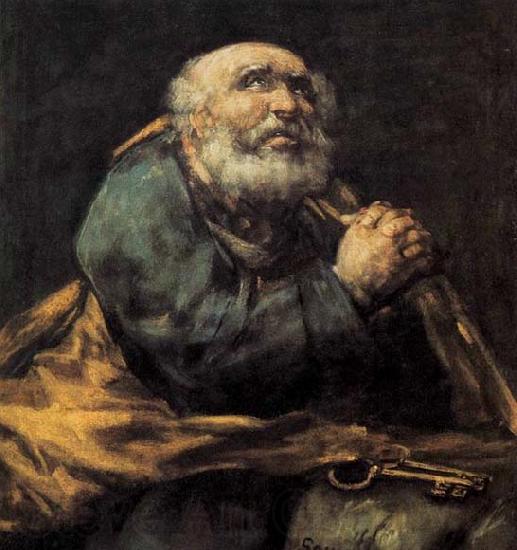 Francisco de goya y Lucientes St Peter Repentant